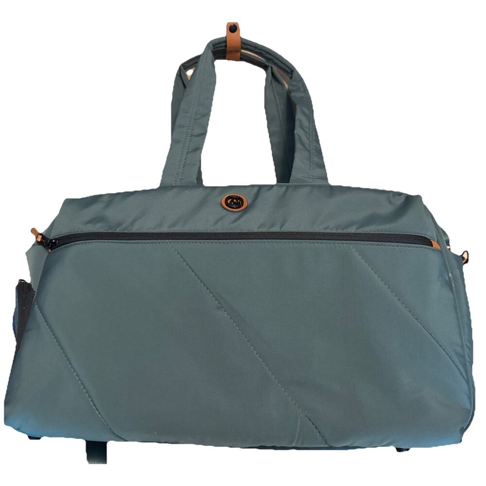 Joan & David Green Bottom Studs Shoulder Strap Large Travel Duffle Bag